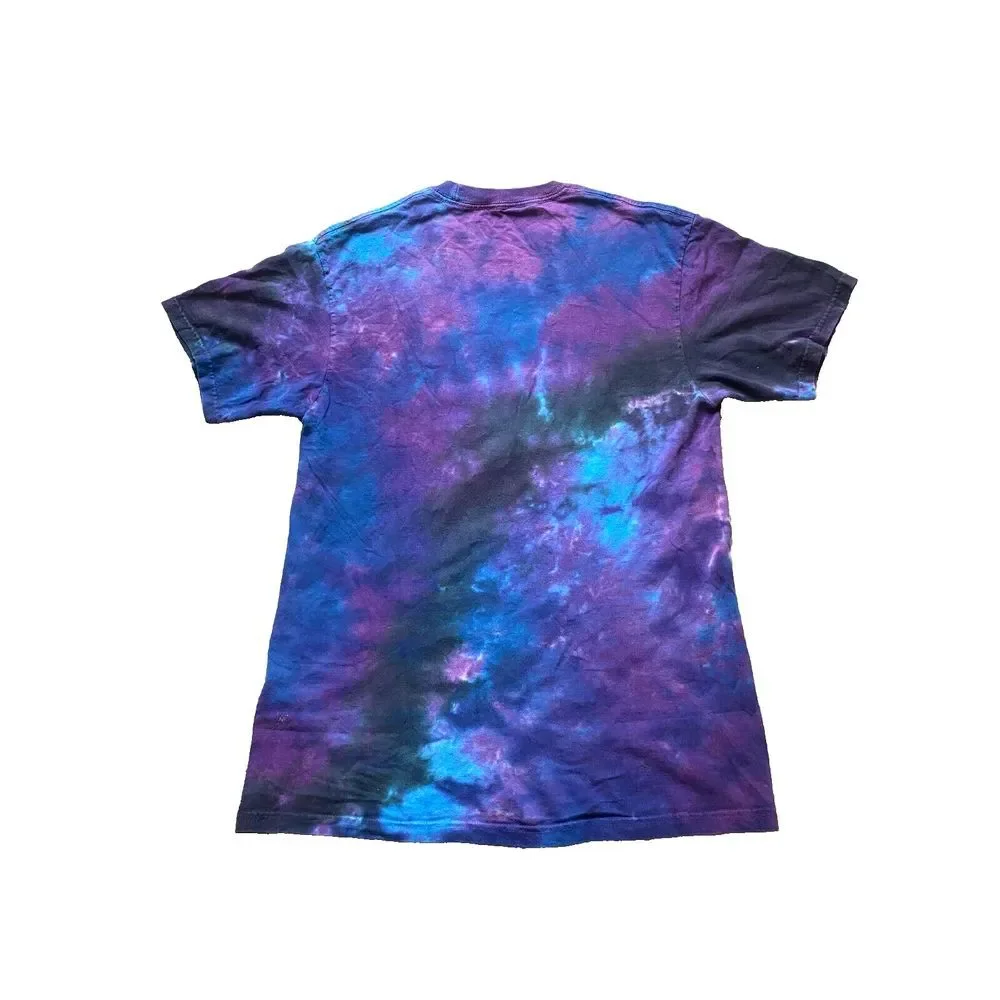 Alice in Wonderland‎ Shirt Adult Small Purple Blue Cheshire Cat Silhouette Mens